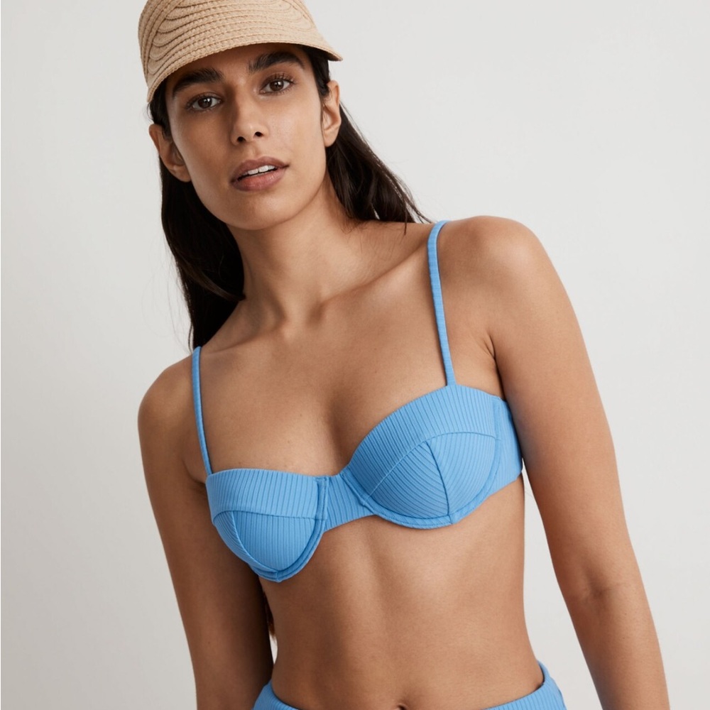 MADEWELL Ribbed Balconette Bikini Top